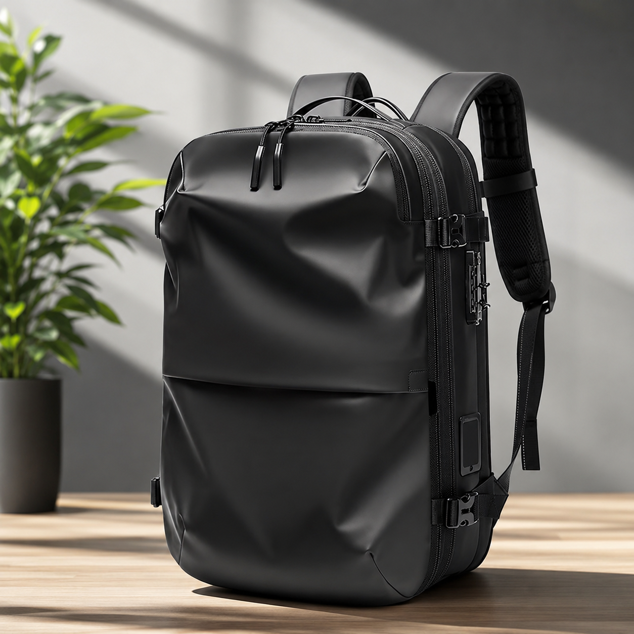 Premium One-Touch Vacuum Compression Travel Backpack