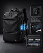 60L Vacuum Compression Travel Backpack-with One-Touch Auto Seal