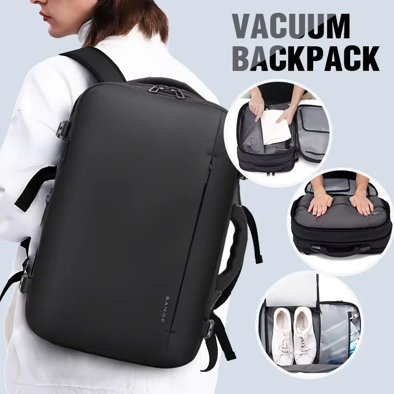 AeroPack Pro™ – Vacuum Compression Backpack with Pump | 36L Expandable Travel Backpack