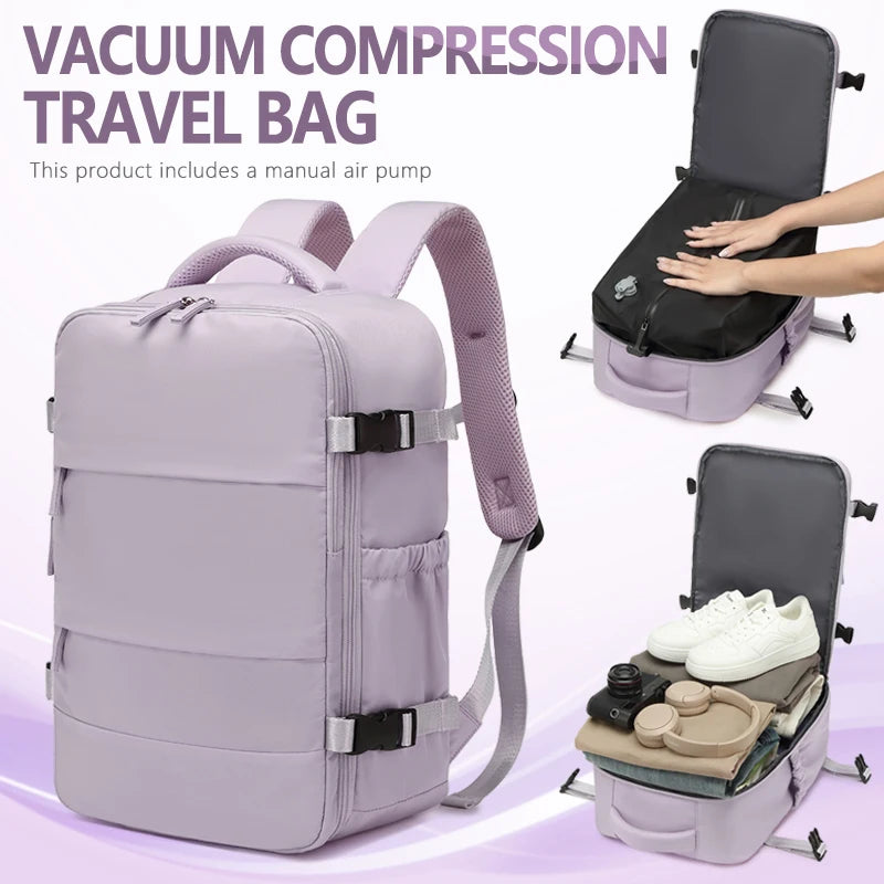 60L Vacuum Compression Backpack with Air Pump – Cabin Approved | AeroPack Pro
