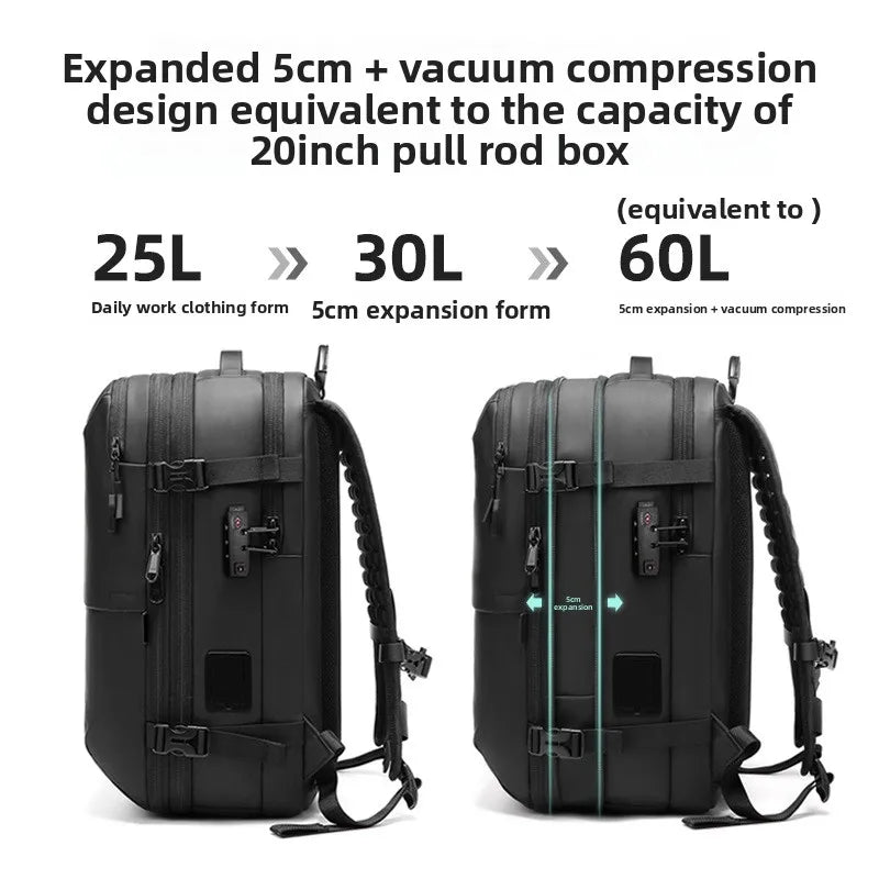 Premium One-Touch Vacuum Compression Travel Backpack