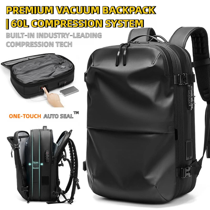 Premium One-Touch Vacuum Compression Travel Backpack