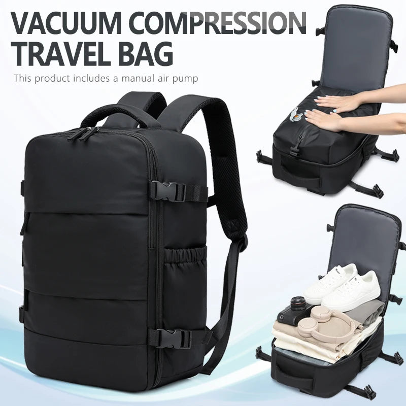 60L Vacuum Compression Backpack with Air Pump – Cabin Approved | AeroPack Pro