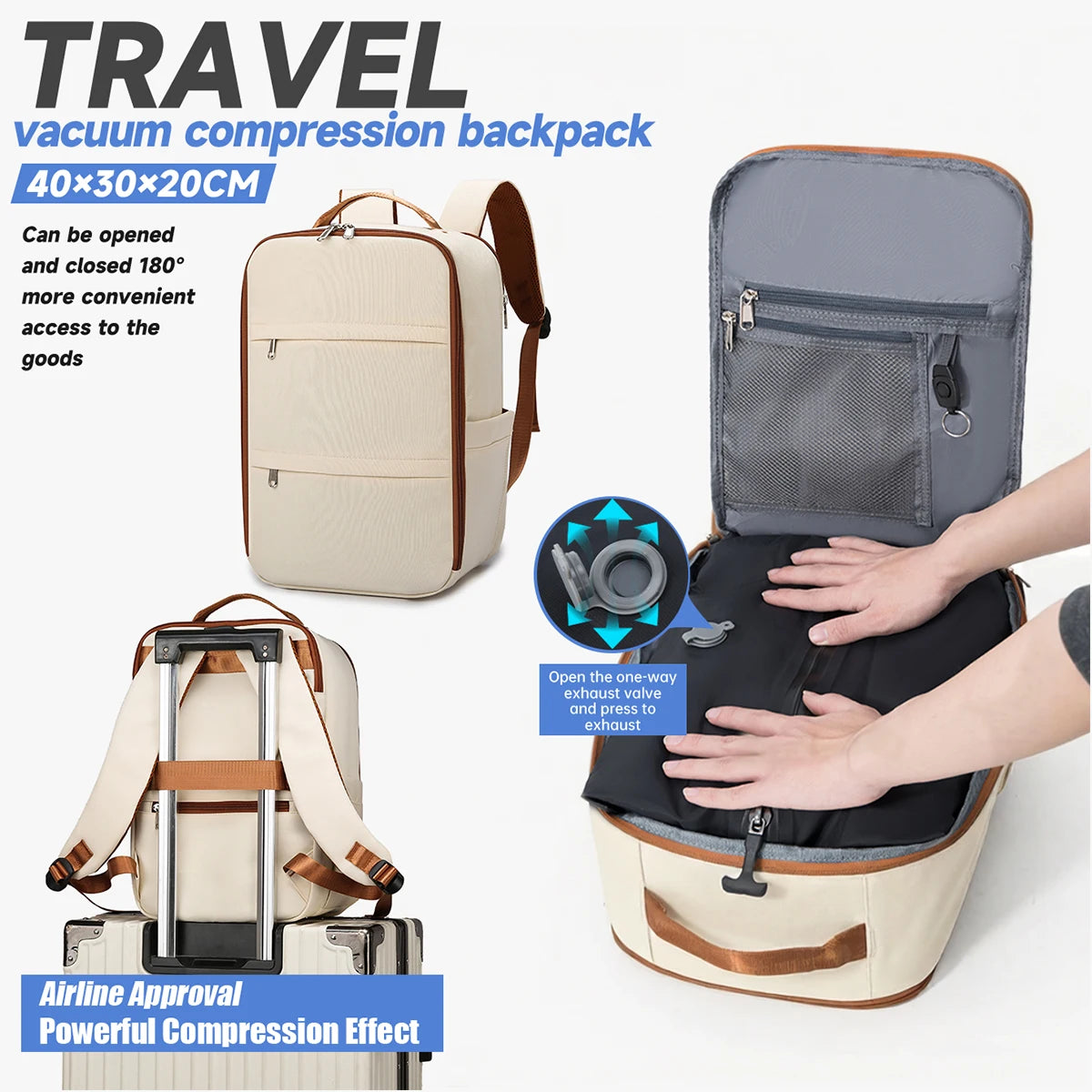 AeroPack Pro™ – Vacuum Compression Travel Backpack | Expandable Carry-On Bag