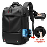 60L Vacuum Compression Travel Backpack-with One-Touch Auto Seal