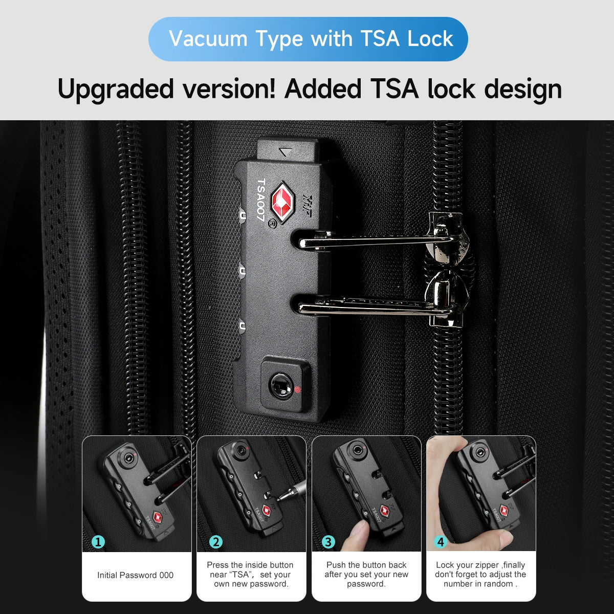 Vacuum Compression Backpack with Pump – Expandable Travel Bag