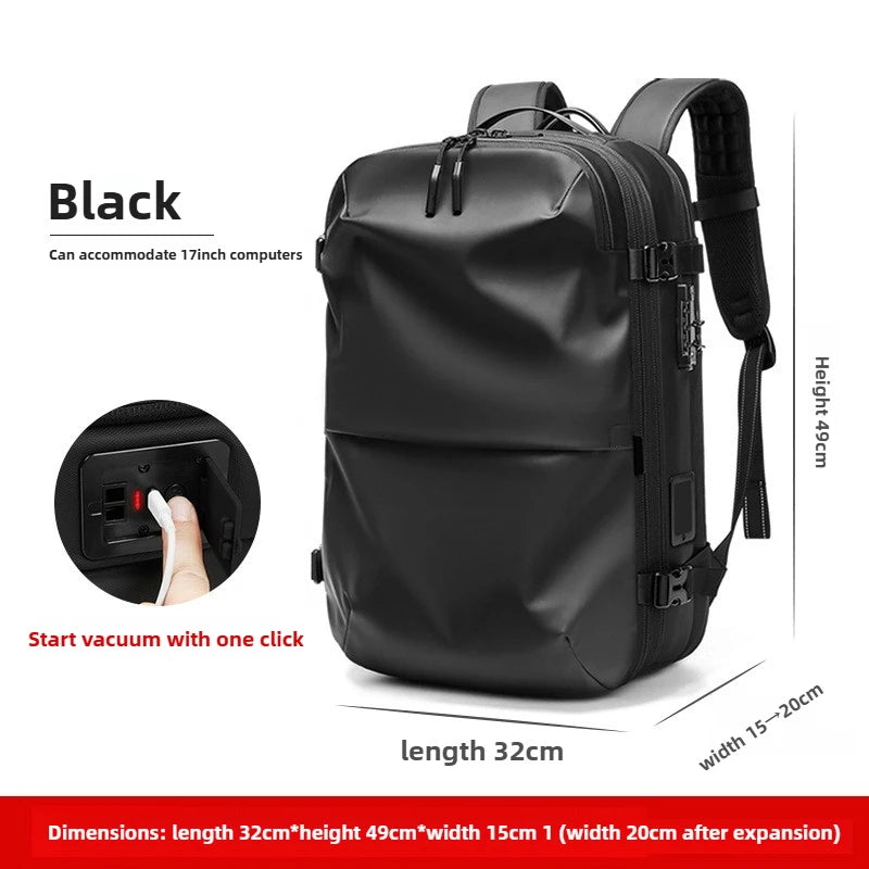 Premium One-Touch Vacuum Compression Travel Backpack