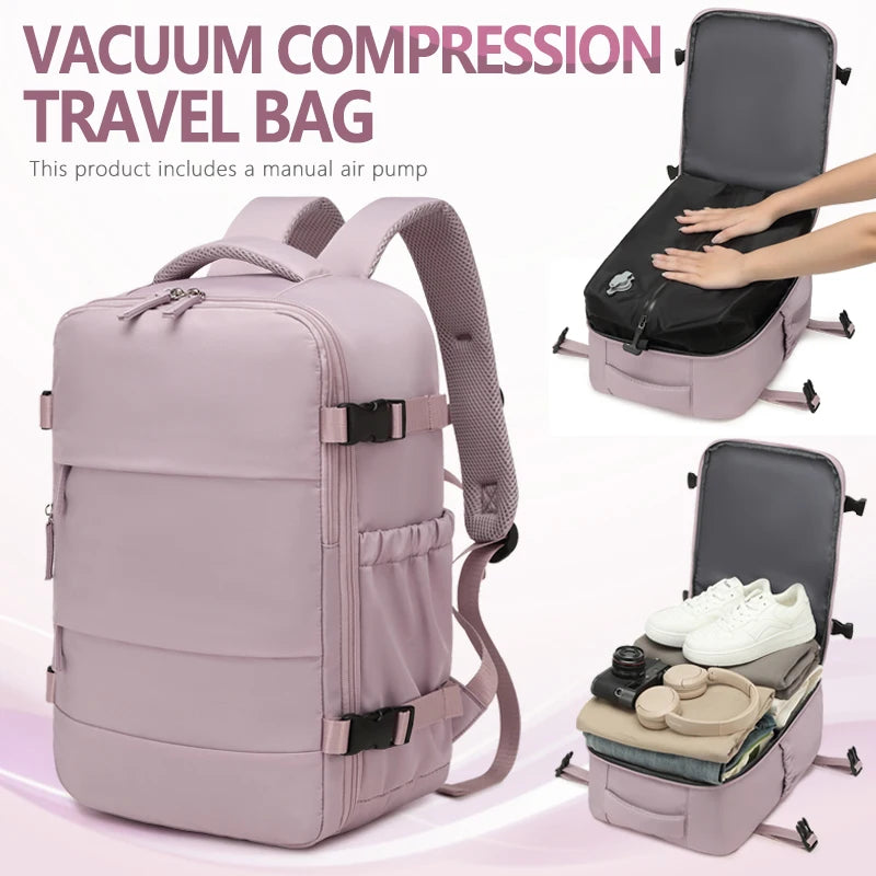 60L Vacuum Compression Backpack with Air Pump – Cabin Approved | AeroPack Pro