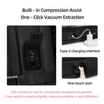 60L Vacuum Compression Travel Backpack-with One-Touch Auto Seal