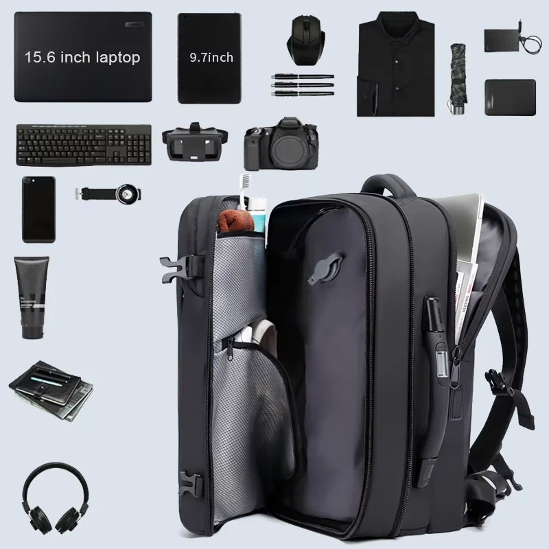 AeroPack Pro™ – Vacuum Compression Backpack with Pump | 36L Expandable Travel Backpack