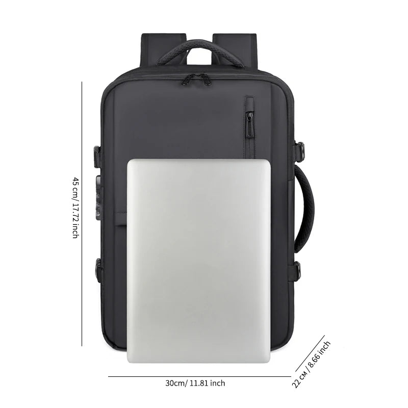 AeroPack Pro Expandable Vacuum Compression Backpack – 35L Travel & Laptop Bag