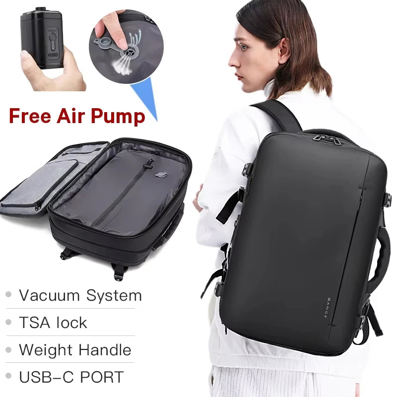 AeroPack Pro™ – Vacuum Compression Backpack with Pump | 36L Expandable Travel Backpack