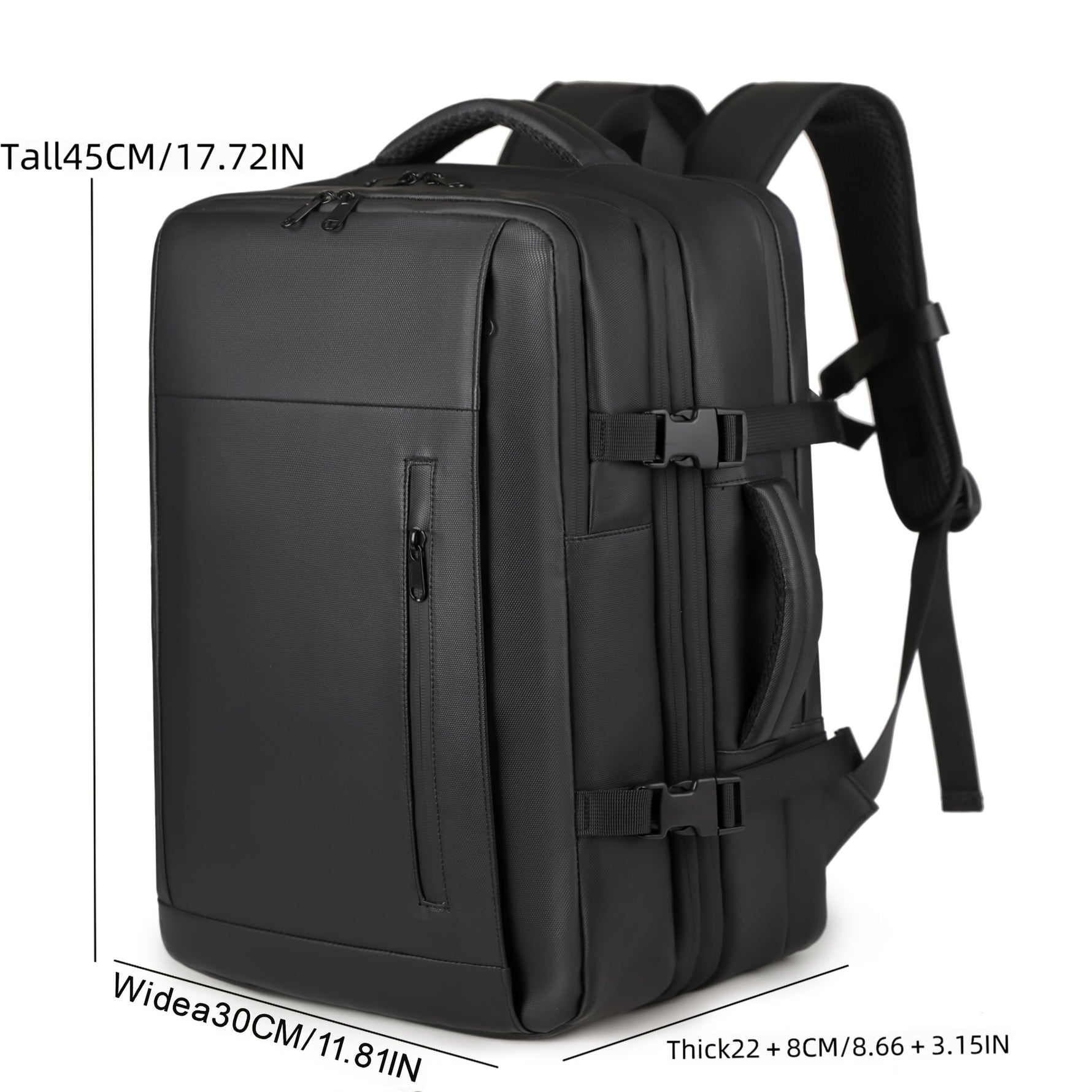 Expandable Vacuum Compression Backpack 40L – Waterproof Laptop Travel Bag