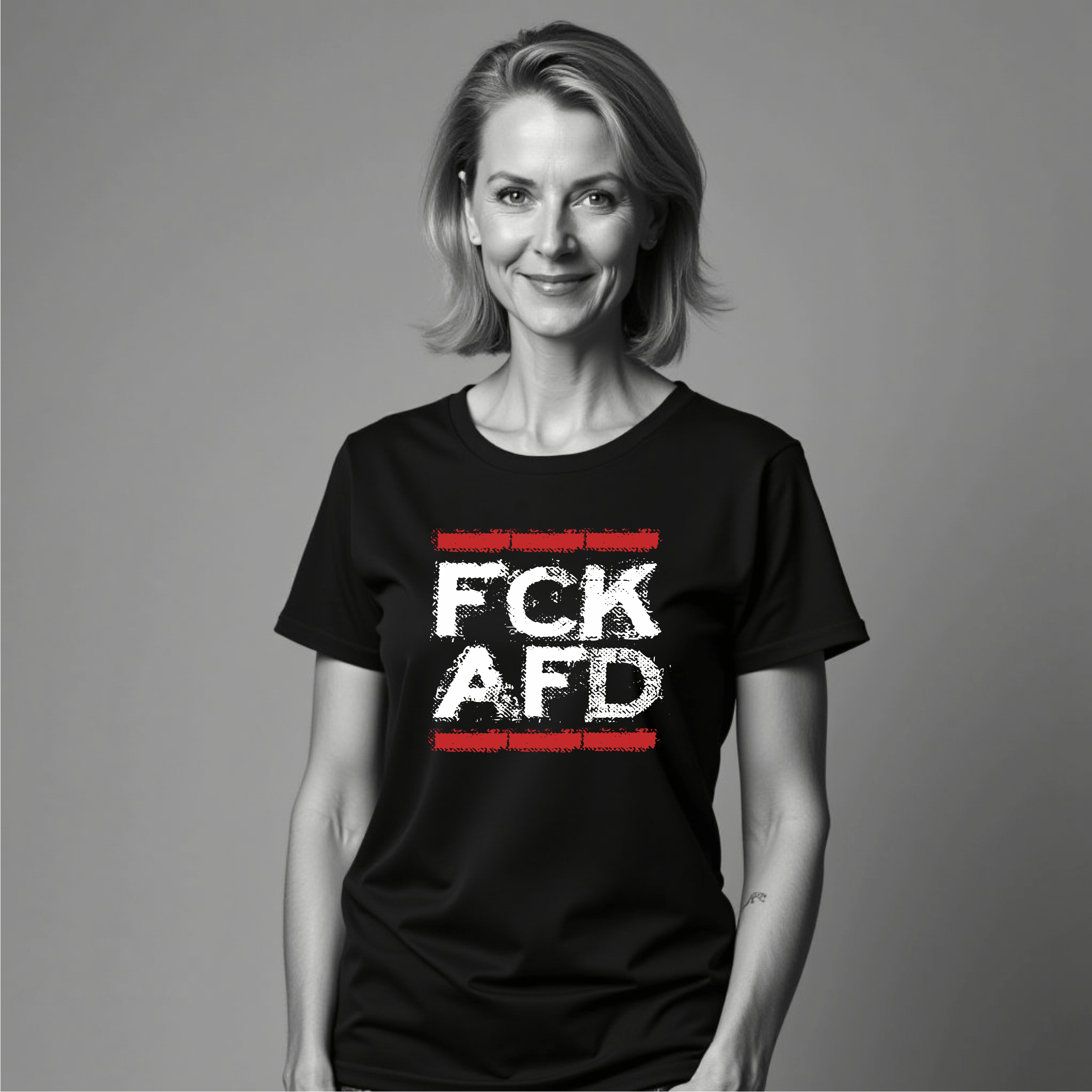 Damen T-Shirt „FCK AFD“ – Politisches Statement gegen Rechts