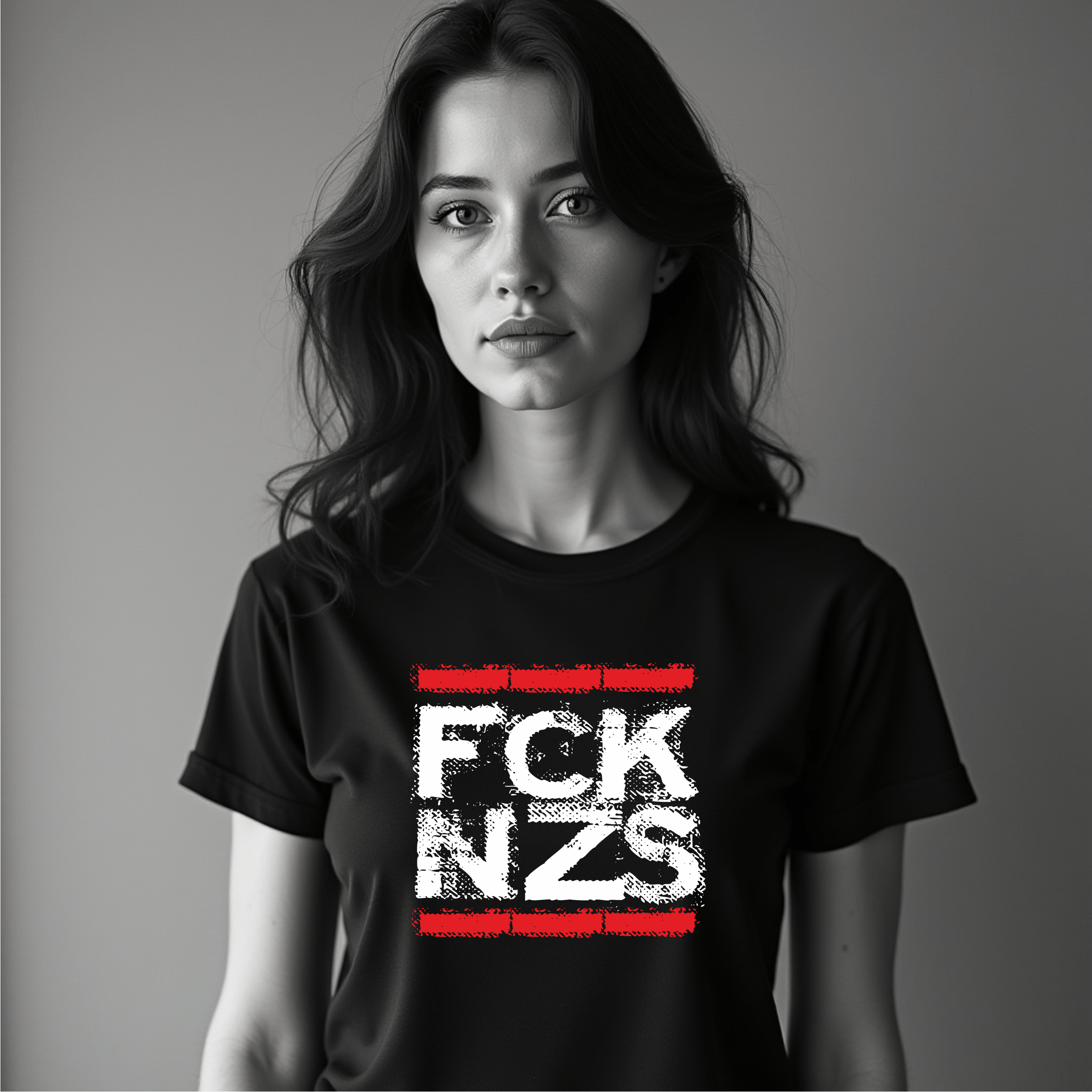 1. FCK NZS – Antifaschistisches Statement-Shirt für Frauen